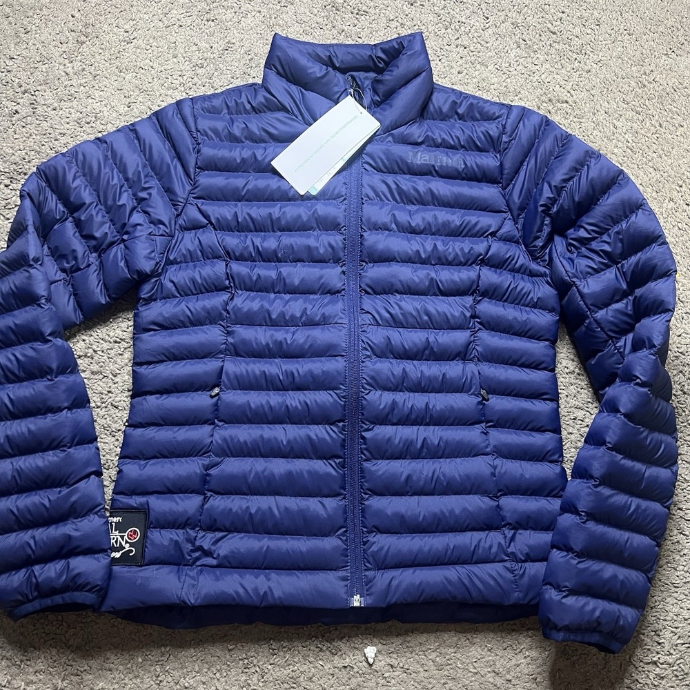 Women's Marmot Echo Featherless Puffer Jacket Navy Blue Small NWT - Picture 2 of 6